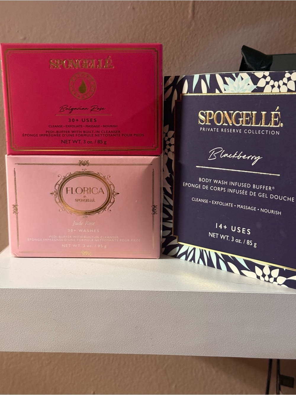 Spongelle- Blackberry, Bulgarian Rose and Jade Rose - Picture 1 of 7